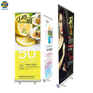 Stand Banner Portabel Gulung Retraktil yang Dapat Disesuaikan untuk Promosi Pameran Iklan Merek ZJ - Product Image 5