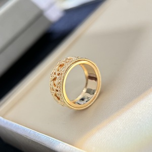 Thổ Nhĩ Kỳ Phong Cách Mạ Vàng Mô Hình Kim Cương 925 Sterling Bạc Đồ Trang Sức Istanbul Grand Bazaar Ban Nhạc Nhẫn - Product Image 4