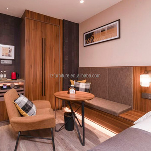Modern Hotel Bedroom Furniture Set <b>Low</b> Price MDF Wood <b>Frame</b> Single <b>Bed</b> With Fabric Upholstered Headboard Mattress And <b>Bed</b> Sheets - Product Image 6