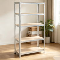 Étagère de rangement en acier réglable à 5 niveaux, 250 kg, revêtement en poudre, couleur personnalisée, capacité de 275 kg pour entrepôt, supermarché, rayonnage