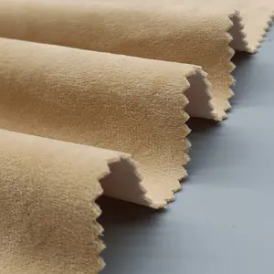 Tessuto di seta del velluto tessuto della laminazione floccato normale di colore solido per la tappezzeria del sofà