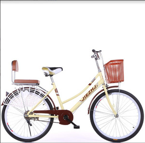 Vélo à pédale adulte léger 24/26 pouces, vitesse unique, style classique, pour homme et <span class=keywords><strong>femme</strong></span>, vélo <span class=keywords><strong>de</strong></span> <span class=keywords><strong>ville</strong></span> pour trajets quotidiens, en acier, transfrontalier - Product Image 2