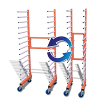 Chariot de séchage en acier multi-usages, étagère de rangement d'atelier, séchoir à bois, chariot de durcissement de dalles de pierre, utilitaire industriel
