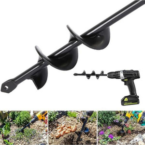 Foret spiralé pour le sol, tige hexagonale de 5 mm, longueur de 220 mm, pour la plantation en jardin et le creusement de trous - Product Image 4