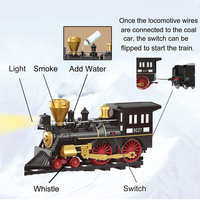 JOYSUNTOYS Train électrique télécommandé à vapeur avec effet de fumée, en plastique, échelle 1:16, jouet éducatif STEM EN71