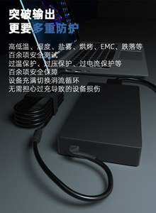 300W adatto per Lenovo salvatore R9000 adattatore di alimentazione per Laptop 20V 15A porta quadrata con ago a forma di - Product Image 5