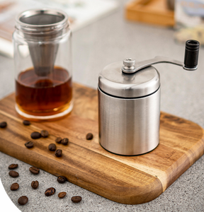 Machine à café portable 3-en-1 <span class=keywords><strong>avec</strong></span> moulin à grains intégré, corps en acier inoxydable S304 <span class=keywords><strong>lavable</strong></span> et <span class=keywords><strong>filtre</strong></span> de brassage manuel - Product Image 4