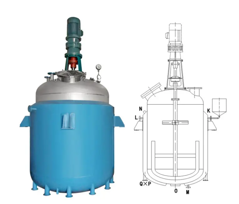 KMC Customized double-layer stainless steel reactor on demand distillation purification and synt reactor