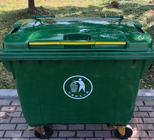 Xe CHỞ RÁC 660L, thùng rác thải Y Tế Màu Vàng ngoài trời, tài xế vệ sinh bệnh viện đẩy Thùng rác vệ sinh - Product Image 6