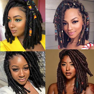 Vente en gros de cheveux synthétiques doux, Jumbo Dread Hair, tresses au crochet, Bac Locs, Faux Locs sensationnels et Locs souples avec ligne colorée - Product Image 6
