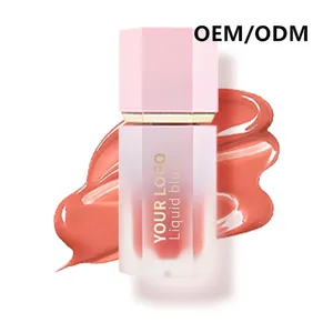 Colorete de mejillas natural personalizado Crema de colorete pigmentada de larga duración a prueba de manchas 2 <span class=keywords><strong>en</strong></span> 1 Colorete facial Maquillaje de rubor líquido - Product Image 3