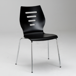 Ensemble de salle à manger moderne en bois empilable à 4 chaises pour meubles de cuisine à domicile - Product Image 1