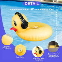 Vente Flash : Bouées de Piscine Gonflables Solaires en Forme de Canard avec Lumières pour l'Été – Idéales pour la Plage et la Piscine