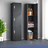 Casier en acier à porte simple haute |   Armoire de rangement industrielle autoportante pour appartement et salle de sport, mobilier de chambre