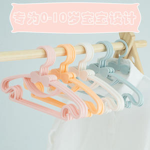 Percha para ropa de niños, tipo gancho rectangular, color aleatorio, percha de tela de terciopelo para ropa de bebé, tendedero, diseño sin rastro - Product Image 3