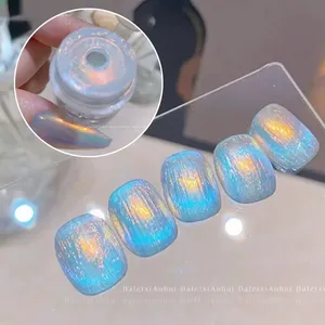 1 Boîte de Poudre à Ongles Effet Miroir Clair de Lune Argentée, Paillettes Fines, Pigment Effet Métallique, Gel Polish Chrome Holographique - Product Image 4