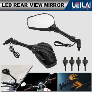 Espejo retrovisor Led para motocicleta, adecuado para pernos roscados de 8mm o 10mm, garra <span class=keywords><strong>fantasma</strong></span>, precio al por mayor - Product Image 3