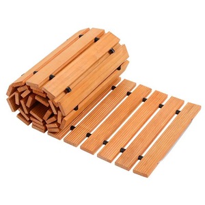 Planches de terrasse en bois emboîtables pour allée de jardin, couleur naturelle, antidérapantes, pour patio extérieur, rectangulaires, 2 pieds - Product Image 4
