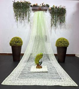 Último diseñador secuencia trabajo suave Georgette sari con pieza de blusa para mujeres vestidos de fiesta indios ropa de boda traje 2 colores - Product Image 5