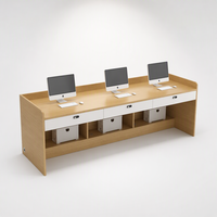 Bureau en bois convertible en forme de L moderne pour directeur d'entreprise - usage commercial