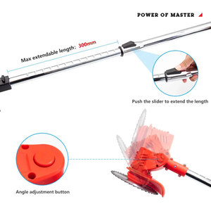 Tondeuse à gazon électrique sans fil légère et compacte, outil de coupe réglable en hauteur, pliable, pour bricolage, fonctionne sur batterie ou essence - Product Image 2