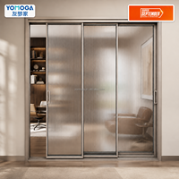 Puerta Corredera de Vidrio y Aluminio OEM ODM para Sala de Conferencias, Doble Acristalamiento, Cierre Suave y Silencioso, Moderna