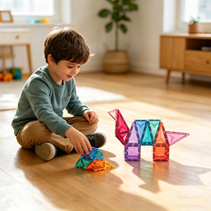 Jouets Eli - Blocs <span class=keywords><strong>de</strong></span> <span class=keywords><strong>construction</strong></span> magnétiques en plastique ABS très vendus - Ensemble <span class=keywords><strong>de</strong></span> tuiles 3D à empiler - Jouets <span class=keywords><strong>de</strong></span> <span class=keywords><strong>construction</strong></span> DIY - Blocs éducatifs - Product Image 1