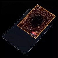Étui de protection pour cartes de visite en PVC semi-rigide transparent avec logo personnalisé, 84x125mm, anti-poussière, anti-décoloration, protège les cartes