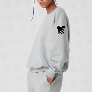 Fabricante de Sudaderas para Mujer, Logotipo Personalizado de Fábrica, Sudadera de Cuello Redondo para Mujer al por Mayor, Sudadera de Algodón de Alta Calidad para Mujer - Product Image 3