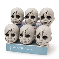 Accessoires de simulation les plus vendus pour Halloween, Tête de poupée en sac filet, Décorations d'ambiance pour maison hantée et pièce secrète