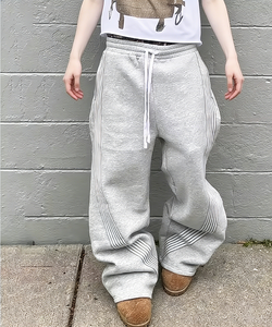 Y2K Wide Leg <strong>Joggers</strong> Men Baggy Flared Sweatpants Streetwear <strong>Oversized</strong> Track Pants Custom Logo OEM - Product Image 3