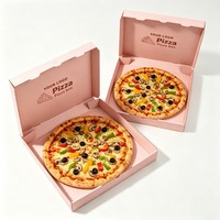 Boîte à pizza robuste à emporter, vente en gros, impression personnalisée, taille 12 16 pouces, emballage en carton ondulé, emballage pour livraison de nourriture