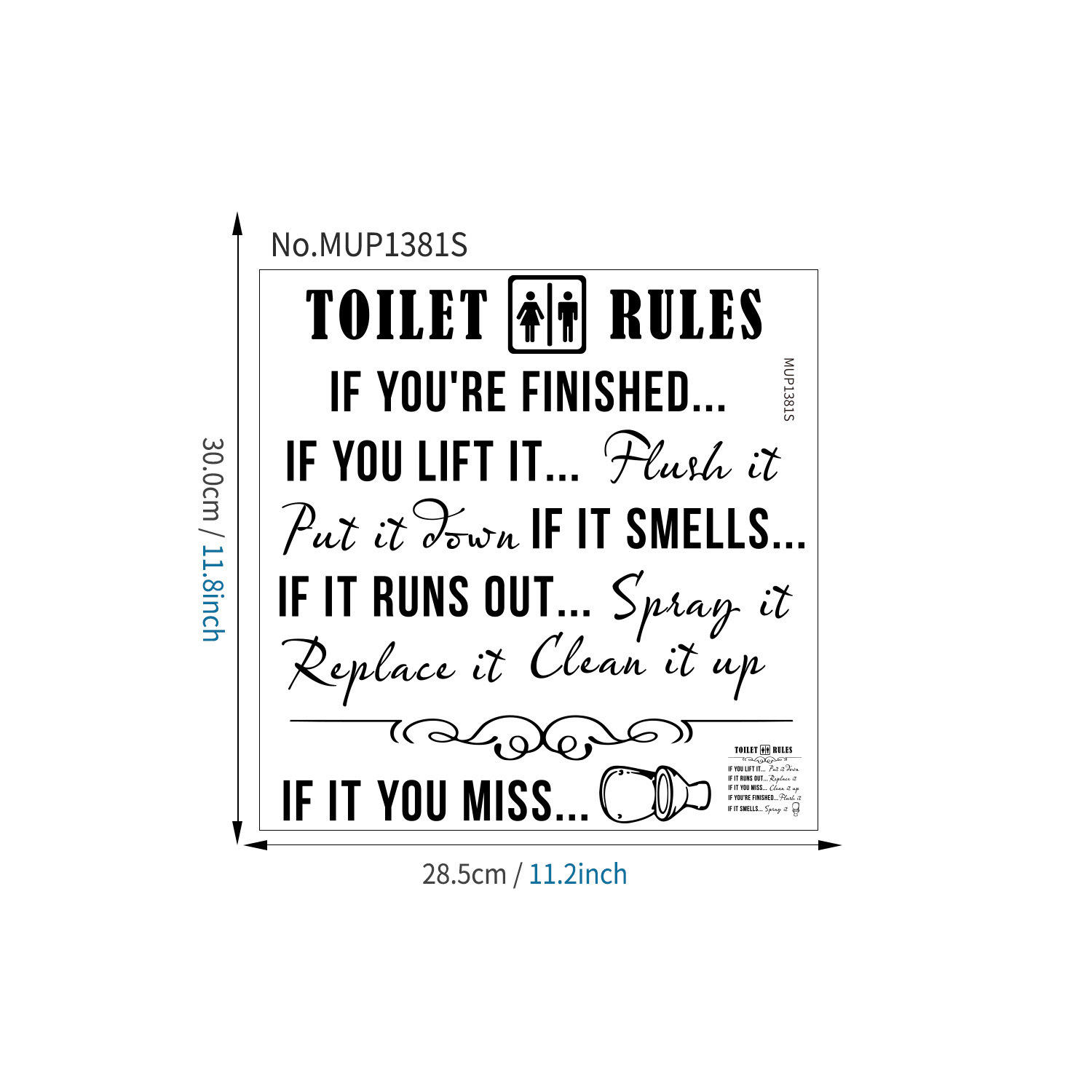 MUP1381S diseño 30x28,5 cm