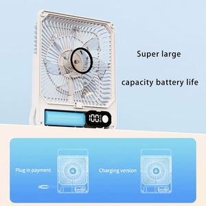 Nuevo Ventilador de Mano Eléctrico Mini 2024 con Gancho, Alimentación USB/Batería, Pantalla LED, 5 Velocidades, Portátil para Uso en Exteriores, Automóviles y Hoteles - Product Image 4