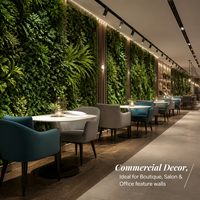 Panneau mural végétal artificiel multi-types Milan Eucalyptus, tapis de gazon vert en plastique pour décoration murale de fond de projet commercial intérieur