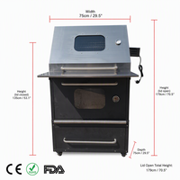 Barbecue TOSHINE Caja China, multi-usage, en acier inoxydable, robuste, au charbon de bois, haut de gamme, personnalisable OEM