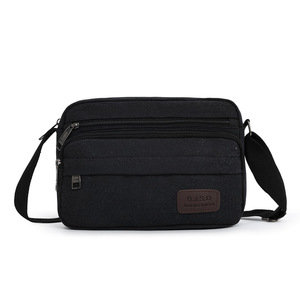 Fashion Outdoor Wholesale Custom Logo Durable <b>Large</b> Capacity Waterproof Men's Fashion <b>Canvas</b> Crossbody Messenger <b>Bag</b> - Product Image 4