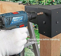 Supports de pergola personnalisés Connecteur de base à 3 voies en métal Support de pavillon en acier pour l'extérieur Support de pergola de jardin sur toit extérieur étanche