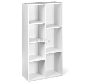 Libreria a 7 cubi, scaffale organizer bianco per casa e ufficio, resistente, facile da montare, 9,25 pollici di profondità x 19,49 pollici di larghezza x 41,73 pollici di altezza - Product Image 1