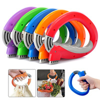 Bolsa de compras portátil, ganchos de esfuerzo, bolsas de comestibles, Asa de soporte, candado plegable, herramienta de cocina, regalo, envío directo