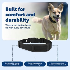ปลอกคอสุนัข PetSafe Guardian GPS สีดำ แบบชาร์จไฟได้ ไร้สาย สำหรับสุนัขพันธุ์กลาง ครอบคลุมพื้นที่ 3/4 เอเคอร์ - Product Image 5