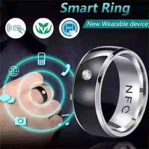 Cincin Pintar Terbaru Nfc Emas Tahan Air Nfc Cincin Pintar untuk Android dengan Pasangan Fungsional Perhiasan Baja Tahan Karat
