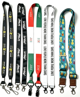Lanières promotionnelles en polyester personnalisées avec logo, porte-clés personnalisés pour porte-carte d'identité