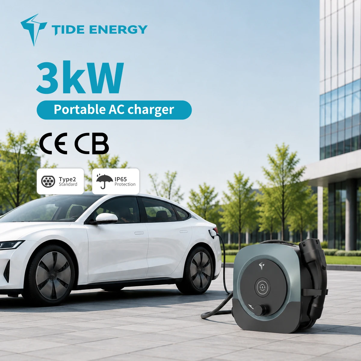 New TELD 3.5kW 16A CCS2 Portable EV Charging Gun CE CB Certified Compact Outdoor-Use Car Charger For