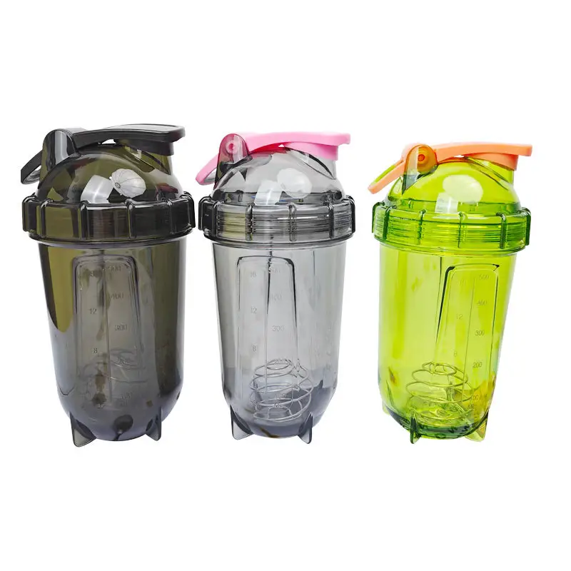 TRITAN Transparent Plastic Shaker Protein Powder Milk Shake Water Cup with mixer ball