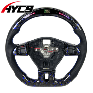 พวงมาลัยคาร์บอนไฟเบอร์ LED RPM แบบกำหนดเองสำหรับ <span class=keywords><strong>Volkswagen</strong></span> Tiguan TSI <span class=keywords><strong>Jetta</strong></span> Passat <span class=keywords><strong>TDI</strong></span> Polo VW 6R MK6 - Product Image 1