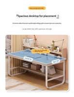 Bureau d'ordinateur en bois avec étagère, table de travail et d'étude écologique pour la maison ou le bureau, design moderne et simple