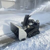 Souffleuse à neige sur chenilles télécommandée DH Blizzard 100 Heavy Duty, 420cc, 1080mm, machine de déneigement commerciale