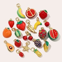 Vente chaude couleur goutte d'huile fraise Pitaya pastèque banane avocat bricolage breloques accessoires pour la fabrication de bijoux