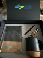 Ensemble cadeau de carnet de notes professionnel de luxe A5 avec couverture en PU, bloc-notes pour réunions de bureau, journal avec stylo, cadeau d'entreprise personnalisé fait à la main